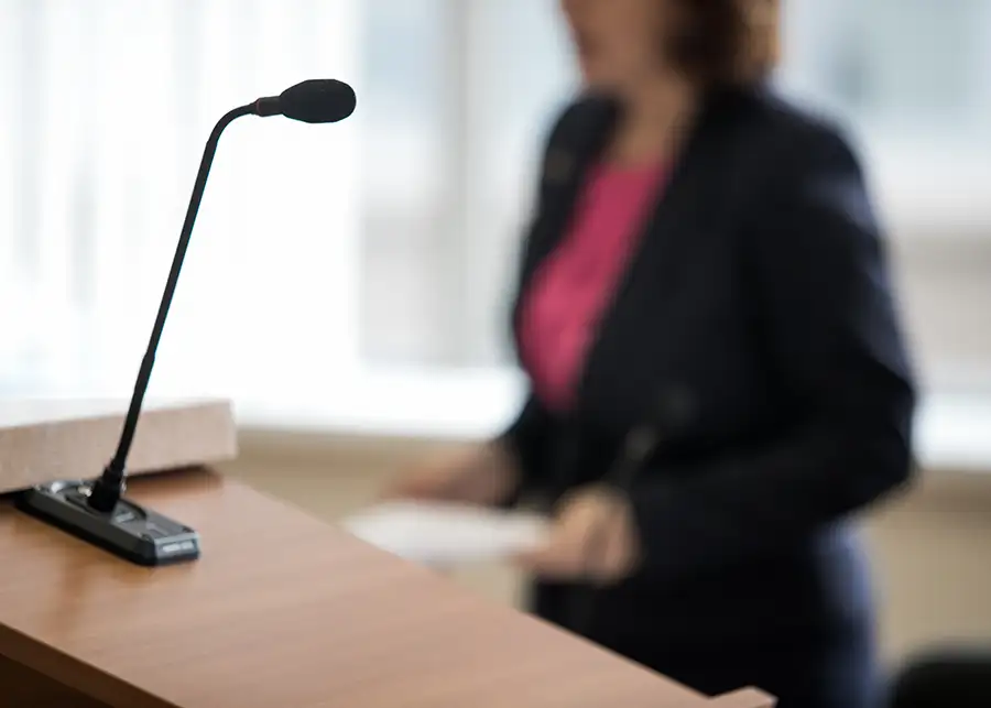 podium close up - probate is about to execute deceased person's will - Springfield, IL